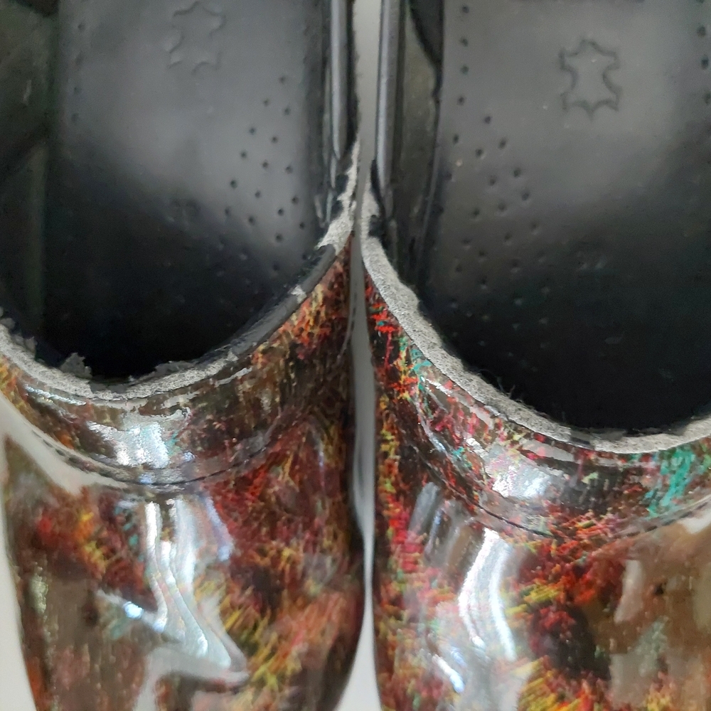 Dansko Multi-Color Brushstroke Clogs Size - image 3